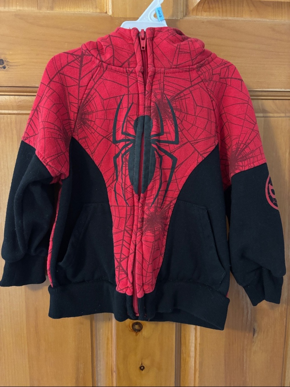 Marvel Red and Black Spider-Man Zip Hoodie